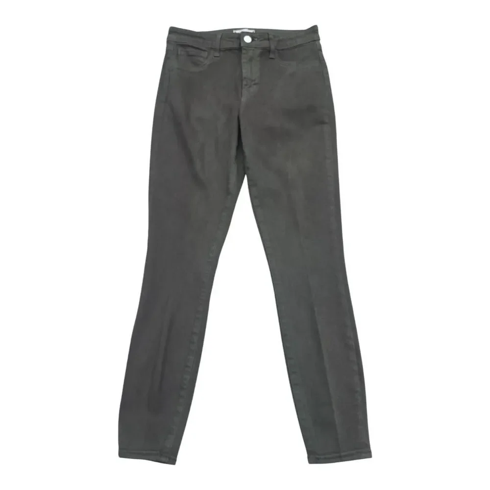 L'AGENCE Margot High Rise Skinny Jeans Dark Graphite Gray 26